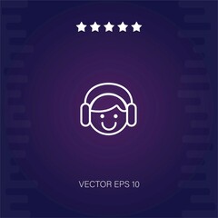listening vector icon modern illustration