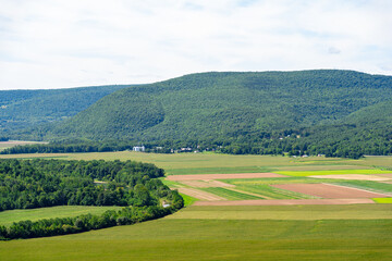 Fototapeta na wymiar Scenic Green Landscape in Upstate New York.