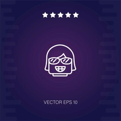 smug   vector icon modern illustration