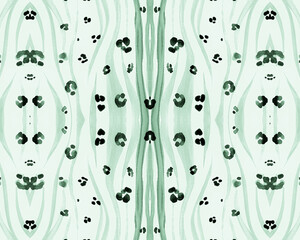 Green Seamless Animal Pattern. Abstract African 