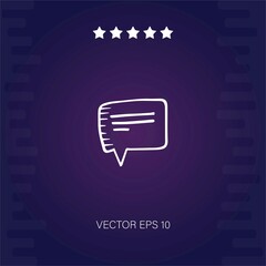 speech bubble   vector icon modern illustration