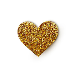 Gold glitter heart 