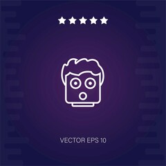 surprised vector icon modern illustration