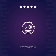 wink vector icon modern illustration