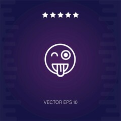 wink   vector icon modern illustration