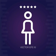 woman with skirt vector icon modern illustration