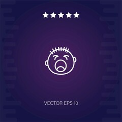 yawning vector icon modern illustration