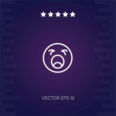 yawning   vector icon modern illustration