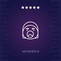 yawning   vector icon modern illustration