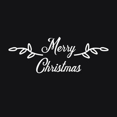 Merry Christmas - Creative typography lettering for Holiday Gift card isolated on white background EPS Vector 