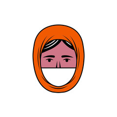 vector icon of a person wearing a face mask