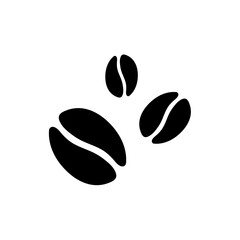 Coffee grain icon, logo isolated on white background