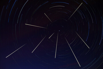 The meteor shower of the Perseids.
