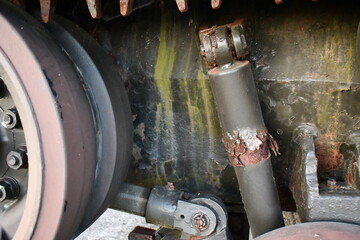 Shock absorber on M60 medium tank.