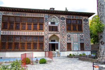 The Palace of Sheki Khans built in the 18th century in the city of Sheki. Historic buildings in...