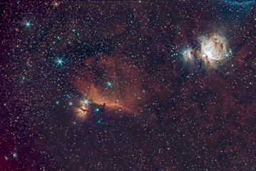 DeepSky Great Orion Nebula and Orion Belt Grande Nebulosa di Orione e Cintura di Orione