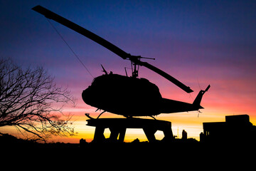 Helicopter at Sunset