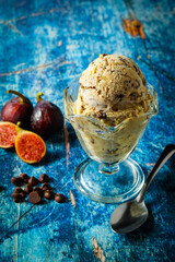 Chocolate fig ice cream