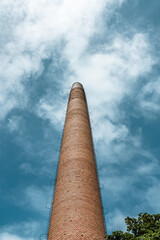 Old Industrial brick chimney