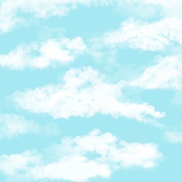 Illustration Beautiful Blue Sky and clouds. landscape light Background. Template . High quality photo