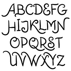 Decorative hand drawn letters