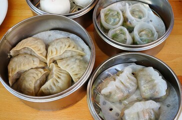 Eating kosher Chinese vegan dim sum dumpling