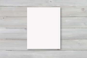 4:5 Ratio Canvas Mockup on Gray Wood Wall with Clipping Path