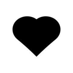 Simple black heart icon, love web icon isolated on white background EPS Vector