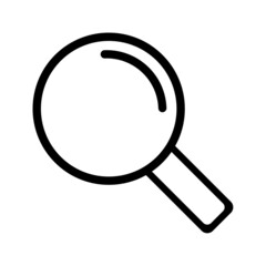 Magnifying glass, zoom outline and thin line icon isolated on white background EPS Vector
