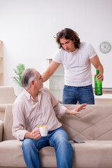 Man with drinking problem and the family