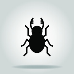 beetle icon or logo in  glyph
