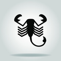 scorpion icon or logo in  glyph
