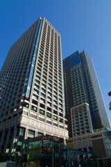Fototapeta na wymiar 東京日本橋　高層ビル群　日本橋交差点の眺め