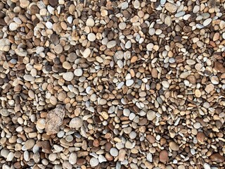 Pebbles, rocks and stones on the ground