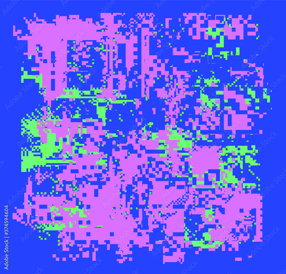 Aufkleber Abstract pixelated background with flickers and datamoshing effect.