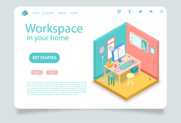 Obraz premium Workspace in your home
