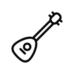 mandolin icon or logo in  outline
