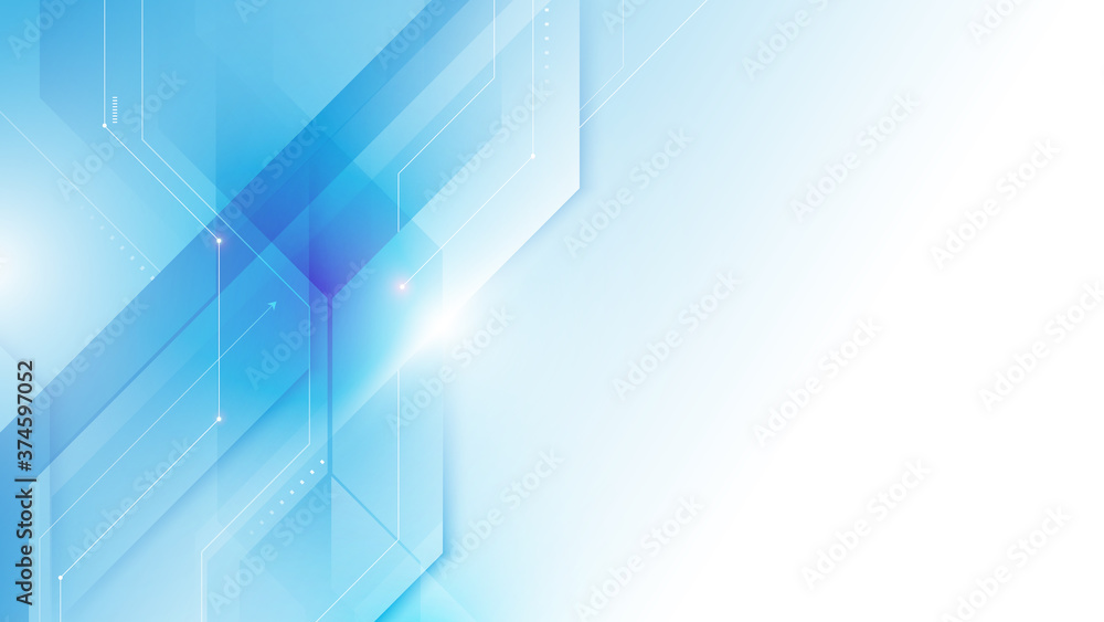 Aufkleber Futuristic Abstract Electronic Circuit Connection technology Background. High Tech Computer with Science and Technology. Vector Illustration