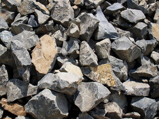 Close up background or rock pile texture for construction. Focus close and choose the subject.
