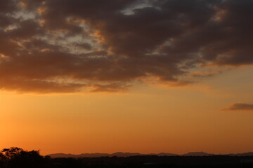 宮崎・都城の夕暮れの風景