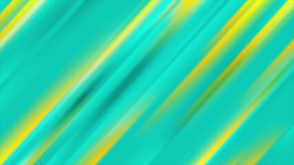 Turquoise and yellow smooth stripes abstract background