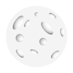 Moon icon of night bedtime sky space moonlight nature light lunar and science theme Vector illustration