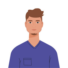 man cartoon design, Boy male person people human social media and portrait theme Vector illustration