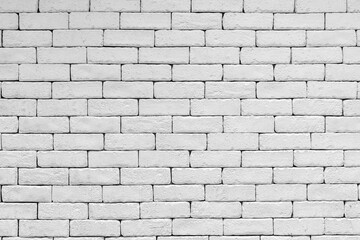 White brick wall texture for background. Whitewashed Mordern Vintage Structure. Copy, text, wording and graphic space.