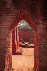 Fototapeta na wymiar nalanda ruins historic excavated unesco world heritage archaeological site
