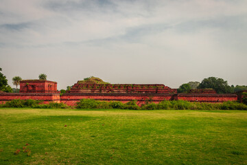 Fototapeta na wymiar nalanda ruins historic excavated unesco world heritage archaeological site