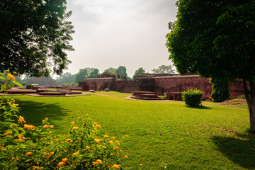 Fototapeta premium nalanda ruins historic excavated unesco world heritage archaeological site
