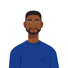 black man cartoon design, Boy male person people human social media and portrait theme Vector illustration