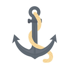 Anchor design Sea nautical ocean navigation travel underwater water and marine theme Vector illustration