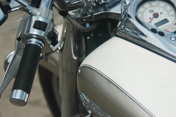 close up of a motorcycle engine